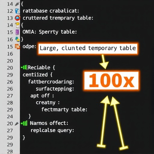 优化临时表使用，SQL语句性能提升100倍